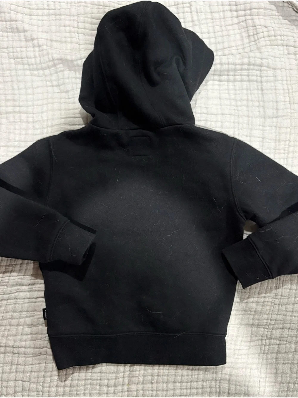 Vans Black Hoodie with White Logo Youth Pullover